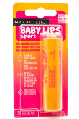 Maybelline BABY LIPS Sport, 29 Poolside Pink  .15oz (European Packaging)