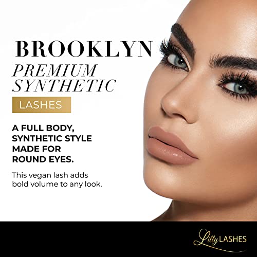 Lilly Lashes BROOKLYN Premium Synthetic Mink Lashes, One Pair