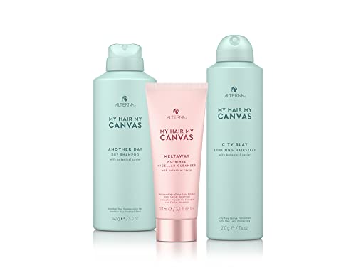 Alterna My Hair My Canvas Meltaway No-Rinse Micellar Cleanser 3.4 Fl Oz | Vegan | Fast Drying Creme-to-Powder Cleanser, Absorbs Oil & Sweat for Shower Clean Hair | Peta Tested, 3.4 fl. oz.