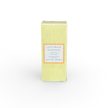 Lucky Brand RE/ENERGIZE  Burst of Citrus Eau de Toilette 3.4 Oz
