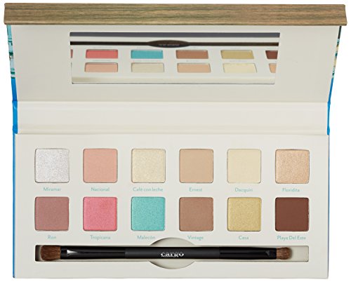 cargo HAVANA Nights Eye Shadow Palette: Shadows 12 x .03 Oz., Dual-Ended Brush