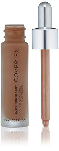 COVER FX Custom Cover Drops, Multi-Use Shade-Adjusting Liquid Foundation and Concealer Makeup, Vegan & Cruelty-Free Lightweight Skin Enhancer, 0.25 Fl Oz