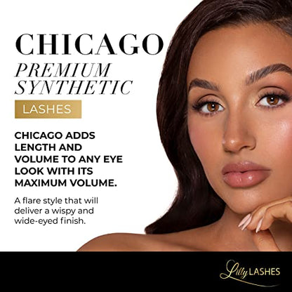 Lilly Lashes CHICAGO Premium Synthetic Mink Lashes, One Pair