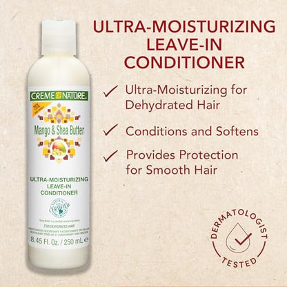 Creme of Nature Mango & Shea Butter, Ultra Moisturizing for Dry Dehydrated