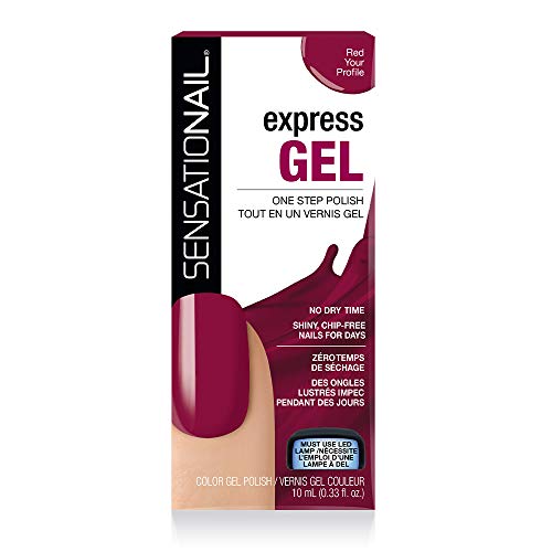 SensatioNail EXPRESS GEL One Step Polish, No Dry Time, Must Use LED Lamp, Red Your Profile  .33 fl oz