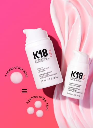 K18 Leave-In Repair Hair Mask Treatment to Repair Dry or Damaged Hair - 4 Minutes to Reverse Hair Damage from Bleach, Color, Chemical Services and Heat