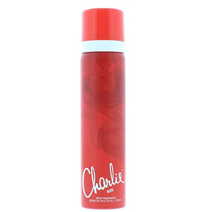 Revlon Charlie Red Body Fragrance Scent of Petal + Spices 75 mL.