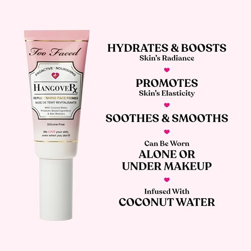 Too Faced Hangover Replenishing Face Primer | Hydrates, Boosts + Smooths Skin with Dewy Finish