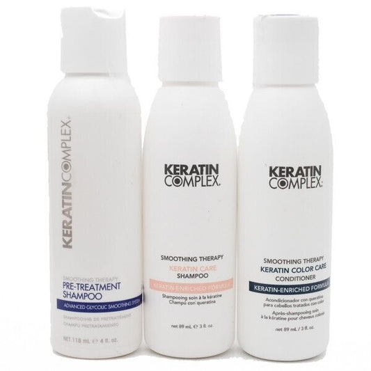 KERATIN COMPLEX Pre Treatment, Shampoo and Conditioner Set  3 fl oz each