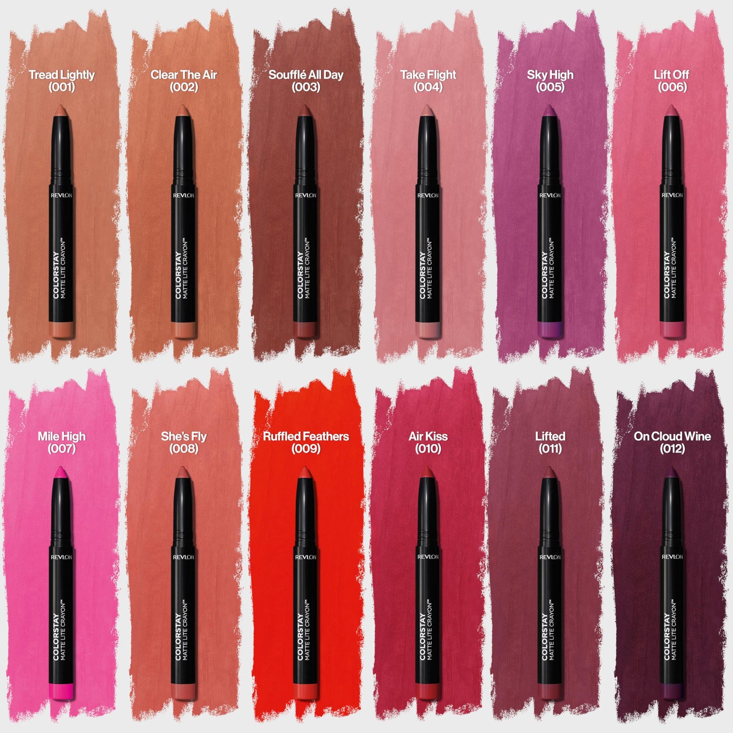 Revlon ColorStay Matte Lite Crayon Lightweight Lipstick, 004 Take Flight