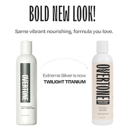 Overtone Daily Color Depositing Conditioner: 8oz , Extreme Silver