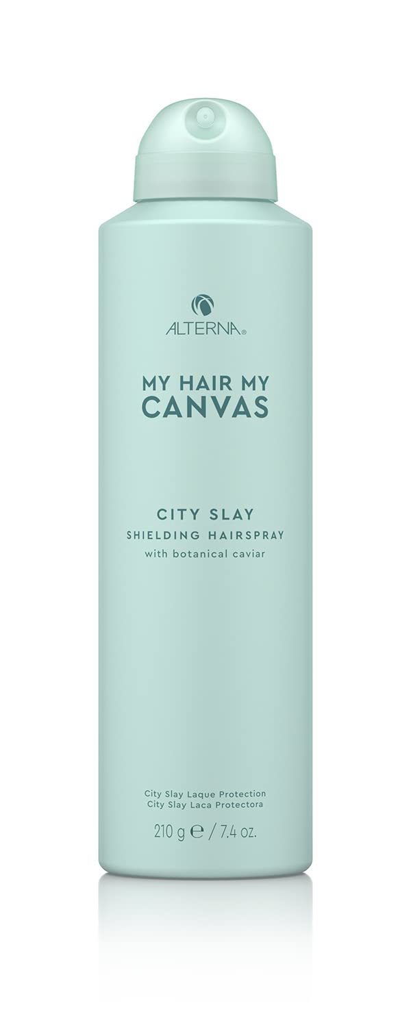 Alterna My Hair My Canvas City Slay Shielding Hairspray, 7.4 Fl Oz | Vegan | Buildable, Flexible Hold | Humidity & Heat Protection | Sulfate Free