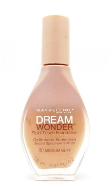 Maybelline Dream Wonder Fluid-Touch Foundation 80 Medium Buff .67 Fl Oz.