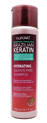 nuNAAT Brazilian Keratin Hydrating Sulfate-Free Shampoo 10.1 Fl Oz.