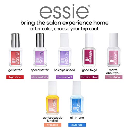 essie no chips ahead top coat, anti-chip + wear nail polish, 0.46 fl. oz. (Packaging May Vary)
