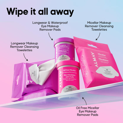 Almay Micellar Makeup Remover Cleansing Towelettes, Hypoallergenic, Fragrance-Free, 25 count