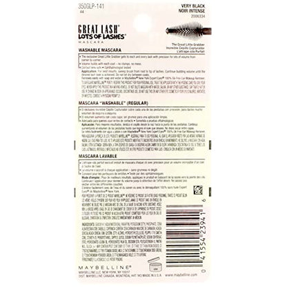 Maybelline GREAT LASH Lots of Lashes Mascara, 141 Very Black  .43 fl oz