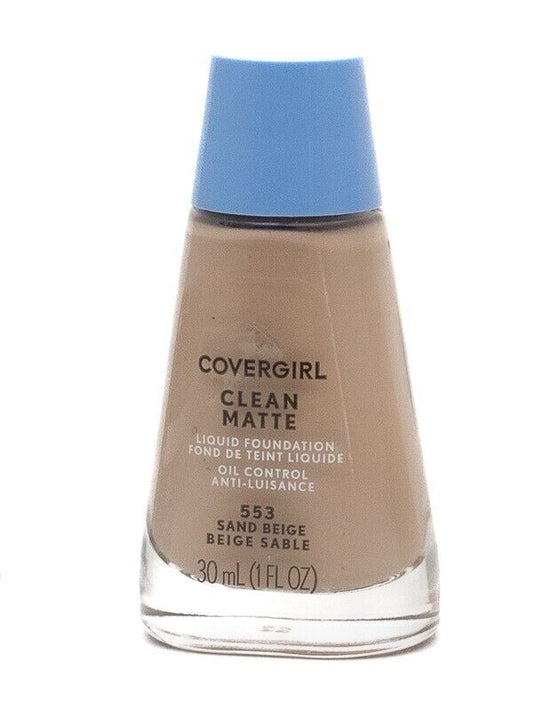 Covergirl CLEAN MATTE Liquid Foundation, 553 Sand Beige  1 fl oz