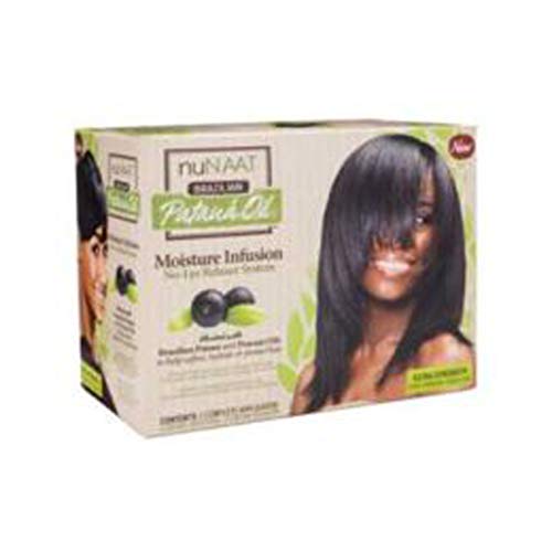 nuNAAT Braziliam Pataua Oil Moisture Infusion No-Lye Relaxer System Extra Strength 1 Complete Application