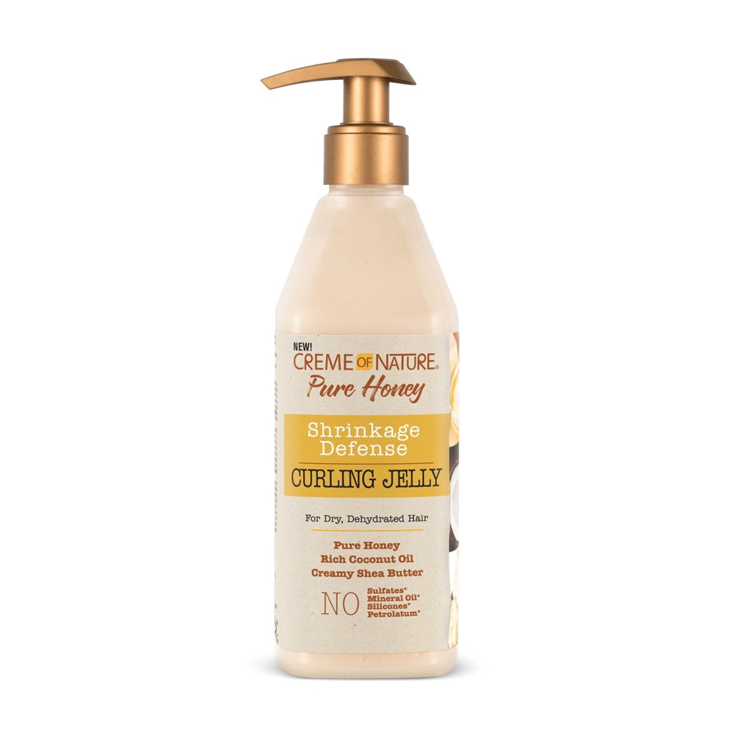 Creme of Nature Pure Honey Curl Shrinkage Defense Curling Jelly, 12 oz
