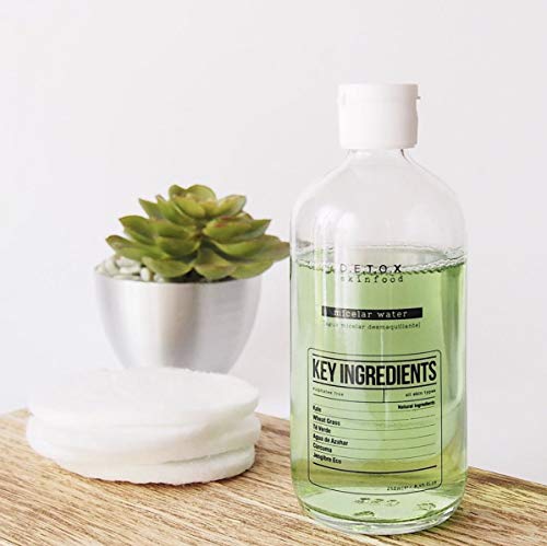 DETOX Skinfood Body Micellar Water. Kale, Wheat Grass, Green Tea, Tumeric, Olive Oil, Almond Oil, Bergamot Oil, Eco Ginger  8.45 fl oz