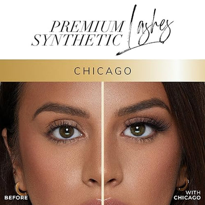 Lilly Lashes CHICAGO Premium Synthetic Mink Lashes, One Pair