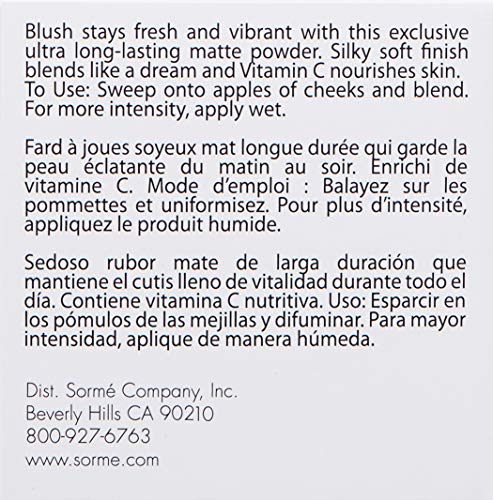 Sorme Cosmetics Long Lasting Blush, Wild Rose, 0.14 Ounce