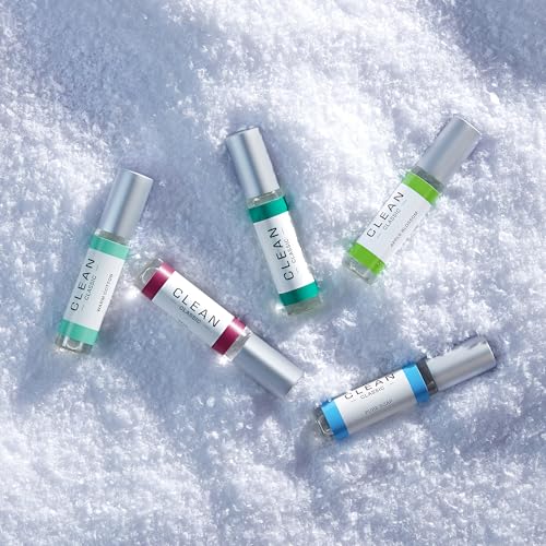 CLEAN CLASSIC Eau de Parfum Rollerball Fragrance Holiday Gift Set | Includes Warm Cotton, Skin, Rain, Pure Soap and Apple Blossom | 5 x .17 oz or 5 mL