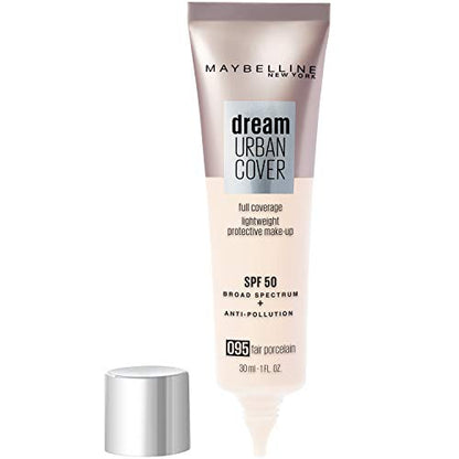Maybelline Dream Urban Cover Full Coverage Foundation Makeup, SPF 50