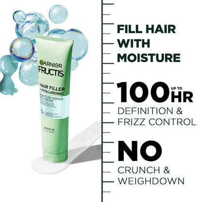 Garnier Fructis Hair Filler Hyaluronic Acid Repair Gel Cream Scalp Care, Wavy Hair 5.1 fl oz