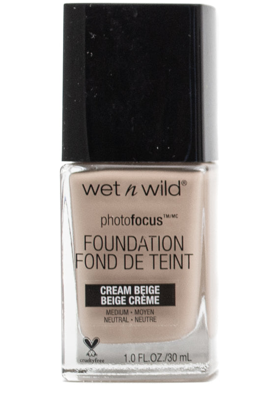 wet n wild PHOTOFOCUS Foundation 369C  Cream Beige, Medium Neutral  1 fl oz