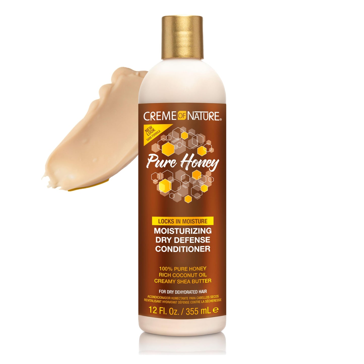 Creme of Nature Pure Honey Dry Defense Conditioner with Coconut Oil & Shea Butter, 12 fl oz