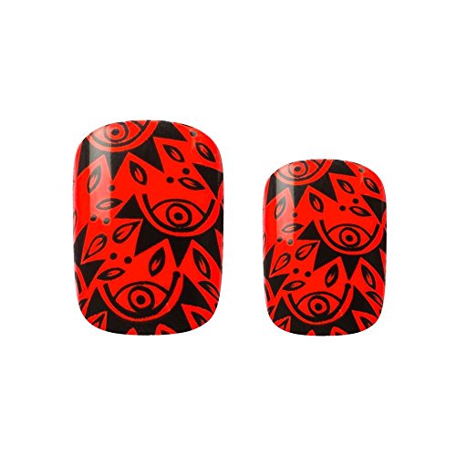 Elegant Touch Express 3 Minute Manicure Tiki: 24 Pre-Glued Nails 10 Sizes, Prep Wipe, Nail File