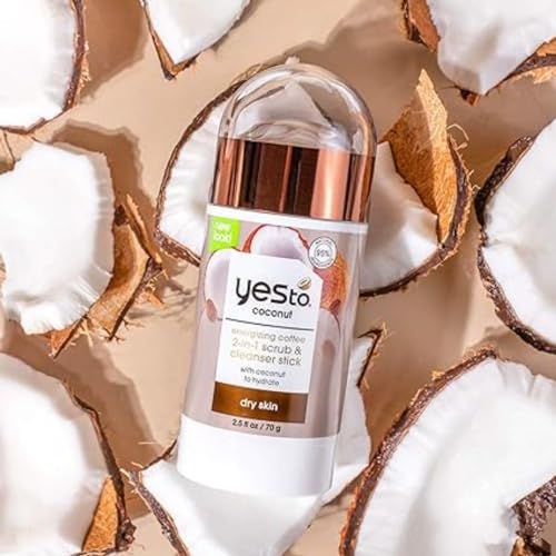 Yes to Coconut Energizing Coffee Scrub & Cleanser Stick  2 fl oz