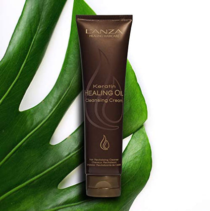L'ANZA Keratin Healing Oil Cleansing Cream Hair Revitalizing Cleanser 10.1 Fl Oz.