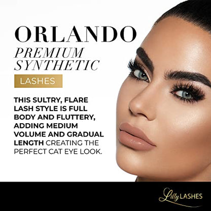 Lilly Lashes ORLANDO Premium Synthetic Mink Lashes, One Pair