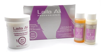 Laila Ali Professional Conditioning Hair Relaxer Kit Mild Strength: Hair Relaxe 8 ozr, Conditioning Neutralizing Shampoo 1.5 fl oz, After Relaxer Conditioner 1.5 fl oz