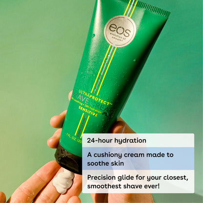 eos UltraProtect SHAVE CREAM Skin Soothing + 24hr Hydration, Sensitive  7 fl oz