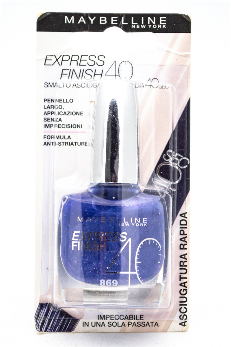 Maybelline EXPRESS FINISH 40 Second Nail Polish 869 Exotic Violet  .33 fl oz (Italian Packaging)