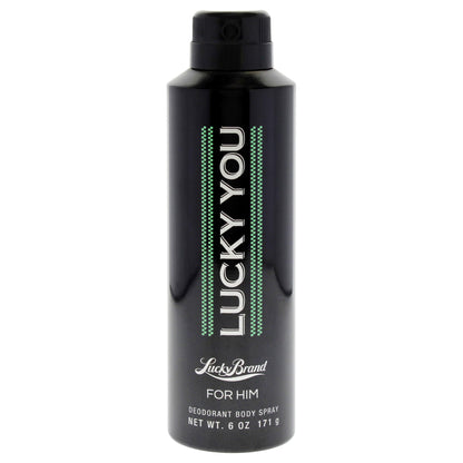 Men's Deodorant & Fragrance Body Spray by Lucky You, Day or Night Casual Scent