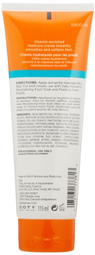 Sally Hansen PEDICURE Moisturizing Foot Creme with Lavender. Re-texturizes & Conditions Dry Rough Feet  4oz