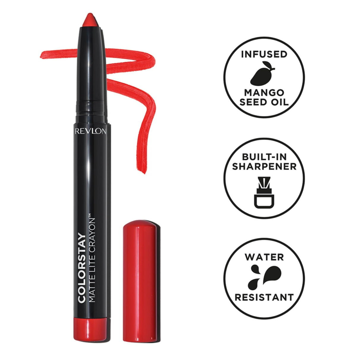 Revlon ColorStay Matte Lite Crayon Lightweight Lipstick, 009 Ruffled Feathers