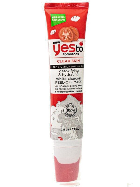 Yes to Tomatoes CLEAR SKIN White Charcoal Peel-Off Mask  2 fl oz