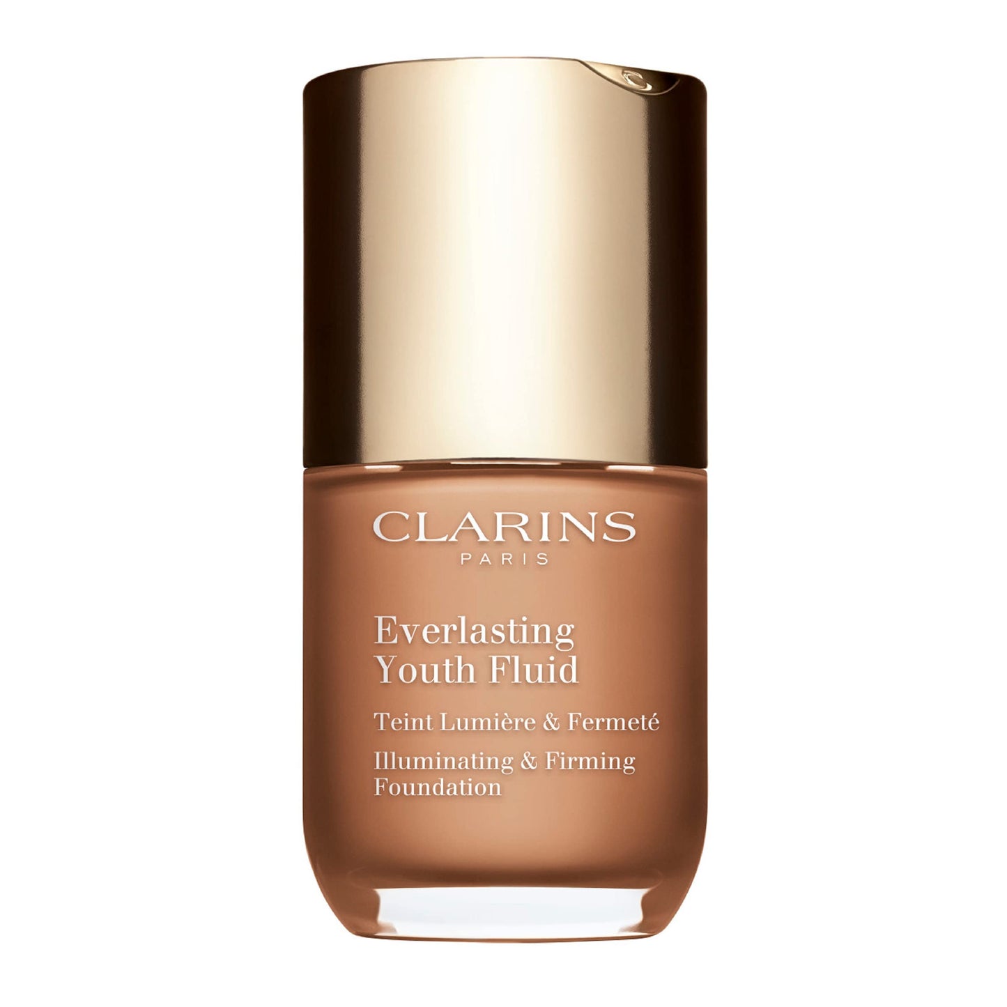Clarins Everlasting Youth Fluid Foundation | Anti-Aging, Medium To Full Coverage | Illuminates, Smoothes and Visibly Firms | Satin Finish | Contains Plant Extracts With Skincare Benefits | 1 Fl Oz