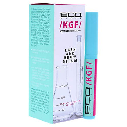 Eco Style KGF Keratin Growth Factor Lash and Brow Serum , Increase Hair Thickness in as little as 6 Weeks