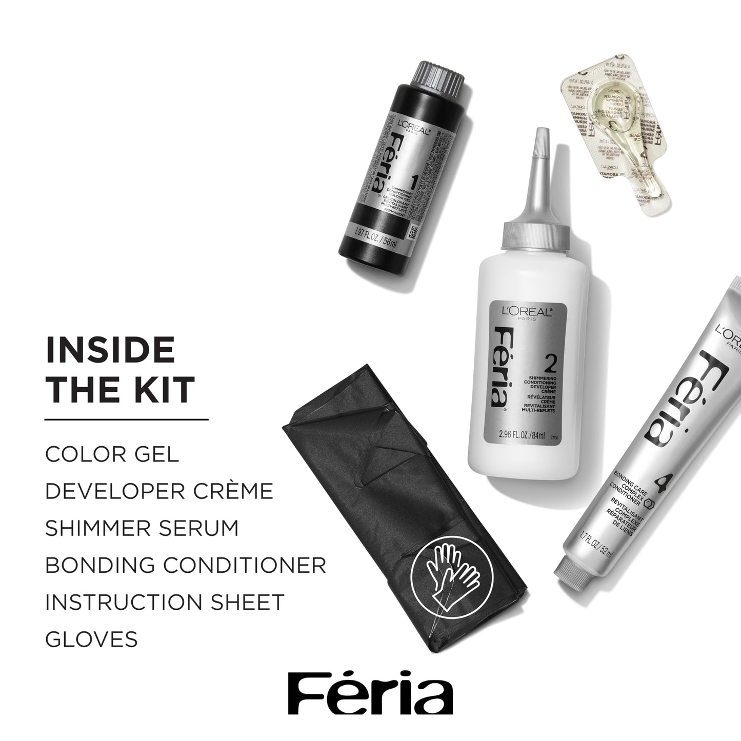 L'Oreal Paris Feria Hair Color, M26 Violet Eclipse, Stronger Hair, 1 Kit