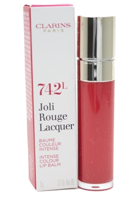 Clarins JOLI ROUGE LACQUER Intense Colour Lip Balm  742L Joli Rouge,   .1oz