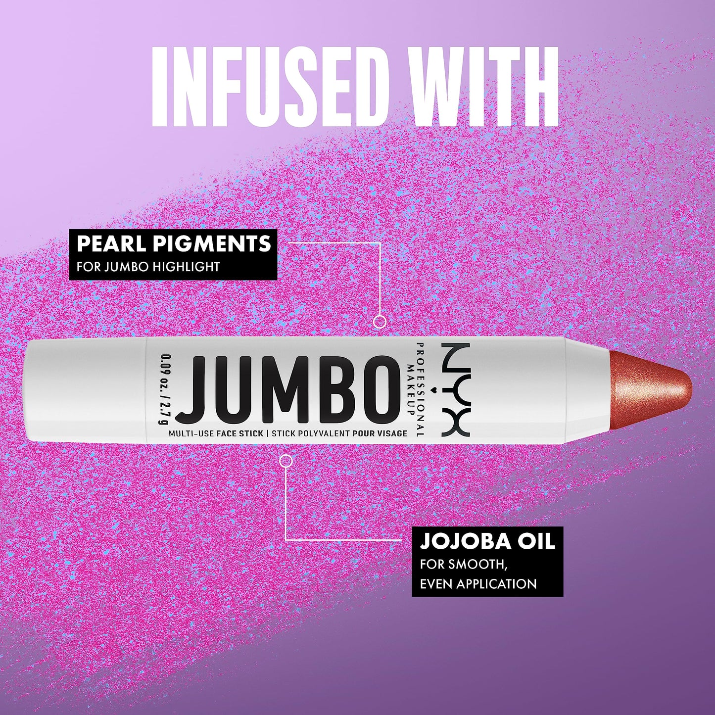 NYX Professional Makeup Jumbo Multi-Use Face Stick Highlighter, Lemon Meringue