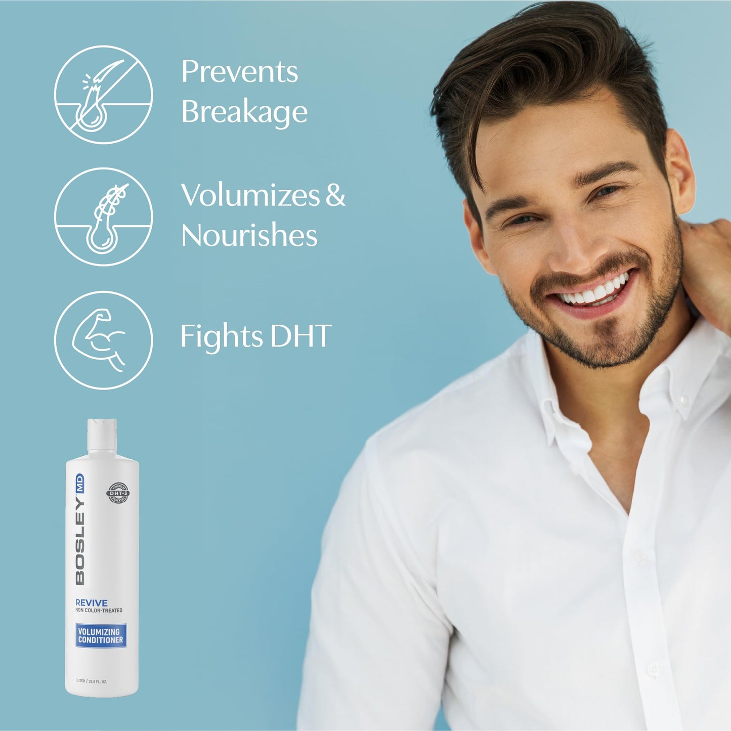 Bosley Professional Strength BOS+REVIVE Volumizing Conditioner Step 2  33.8 fl oz