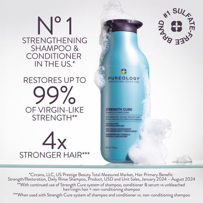 Pureology Strength Cure Shampoo for Damaged Color Treated Hair 9 oz